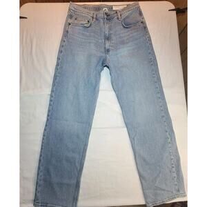 Y2K Style Rag And Bone Jeans Men’s 33x30 Light Blue Denim Zip Fly Straight Leg